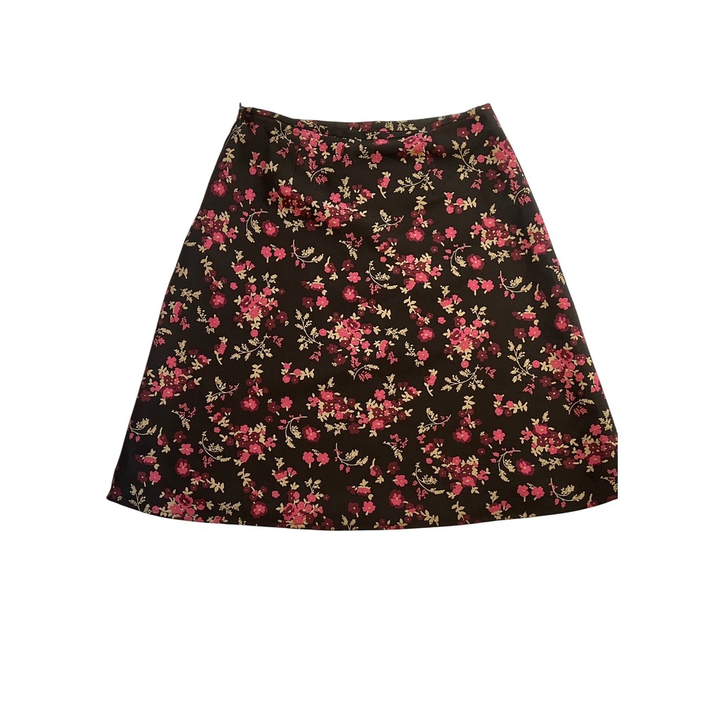 Vintage Old Navy Floral Romantic Y2K Cottagecore Mini Skirt Brown Pink Size 4